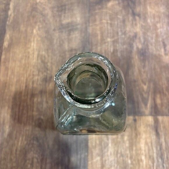 Vintage Green Glass Cruet Bottle Embossed Grapes Vine Olive Oil Vinegar Decanter - Picture 5 of 9